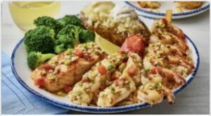 Red Lobster Grilled Lobster, Shrimp And Salmon**
