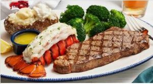 Red Lobster Surf & Turf Maine Lobster Tail & 10 Oz NY Strip